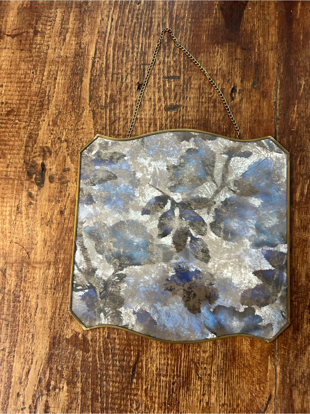 Anthropologie floral hanging mirror